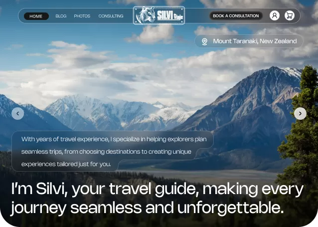Silvi De Viaje travel website homepage